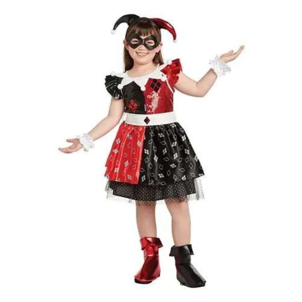 DC Comics Harley Quinn Girls‎ Costume Set Red Black Size M 8-10